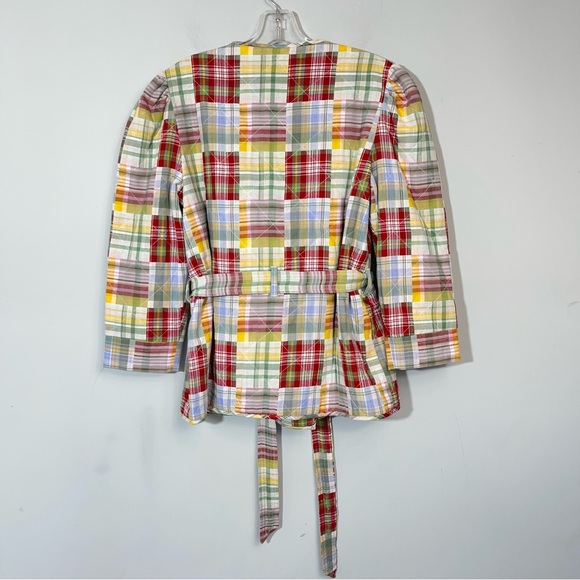 NWT CINQ A SEPT Triss Quilted Patchwork Organic Cotton Wrap Jacket Belt XS Boho - Picture 11 of 16